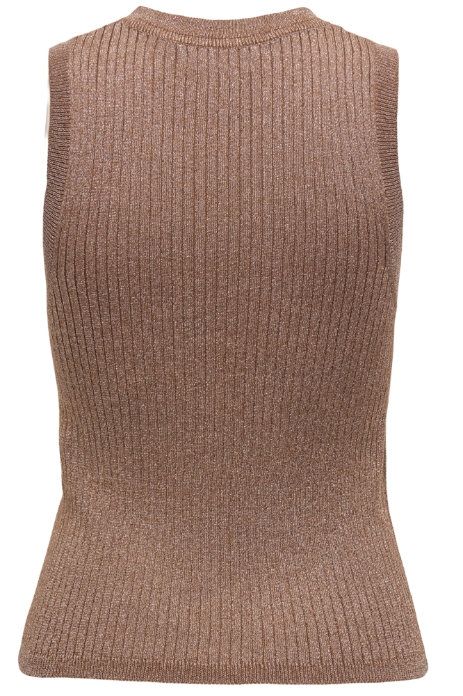 JDYBODILLA S/L O-NECK TOP KNT 15351393 ARGAN OIL/LUREX